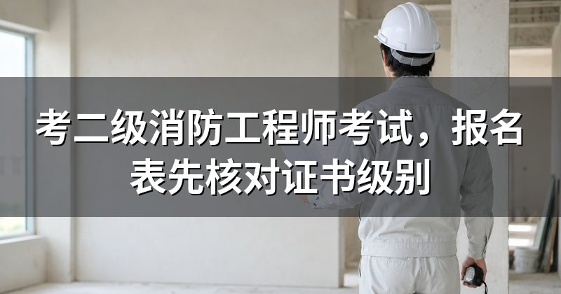 考二级消防工程师考试,报名表先核对证书级别