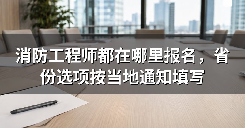 消防工程师都在哪里报名,省份选项按当地通知填写