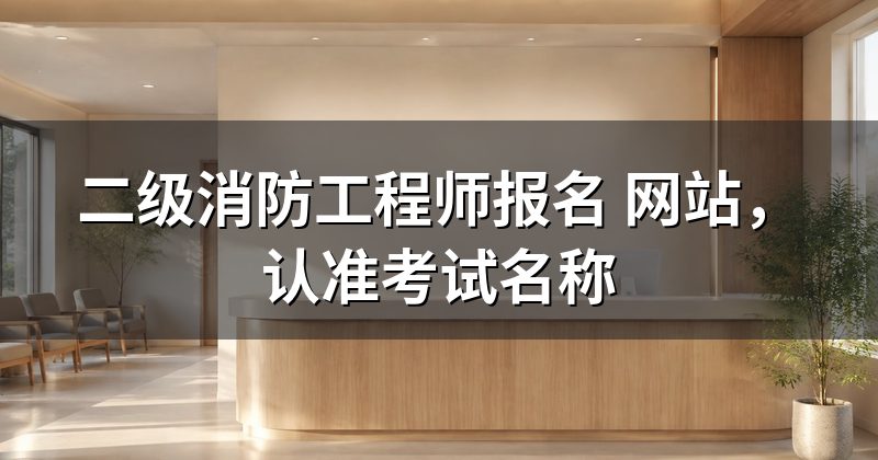 二级消防工程师报名 网站,认准考试名称