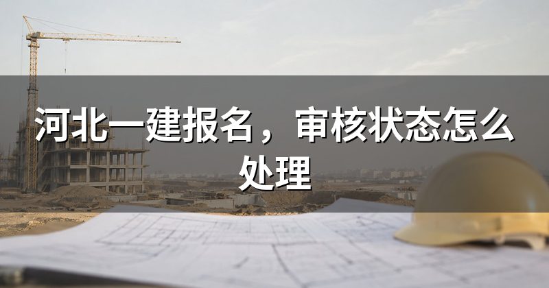 河北一建报名,审核状态怎么处理