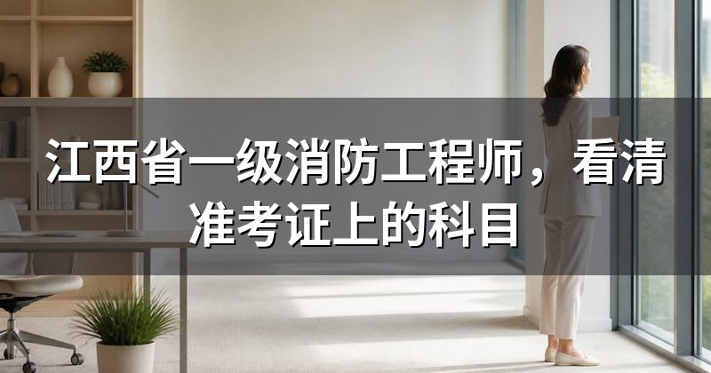 江西省一级消防工程师,看清准考证上的科目