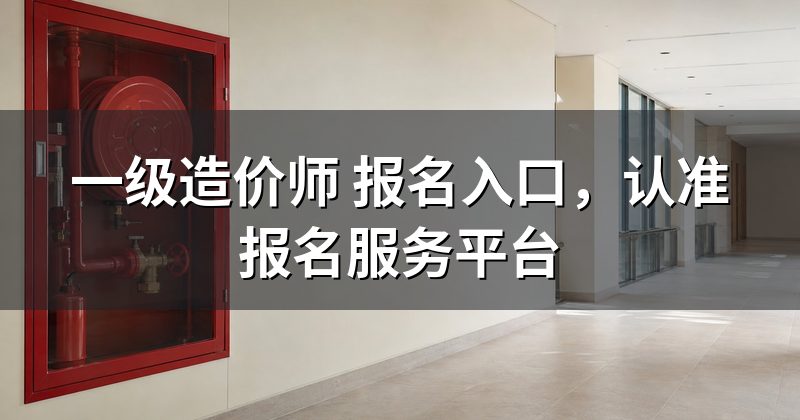 一级造价师 报名入口,认准报名服务平台