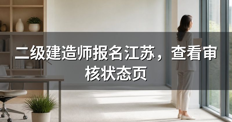 二级建造师报名江苏，查看审核状态页