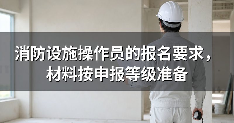 消防设施操作员的报名要求,材料按申报等级准备