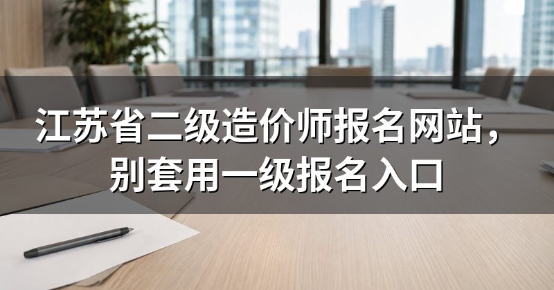 江苏省二级造价师报名网站，别套用一级报名入口