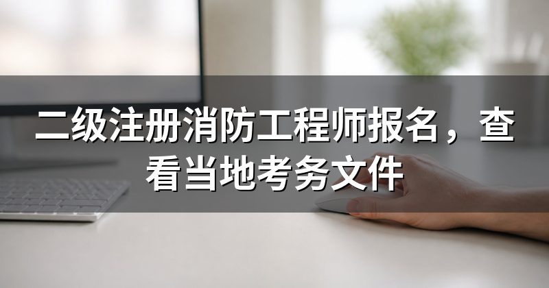 二级注册消防工程师报名，查看当地考务文件