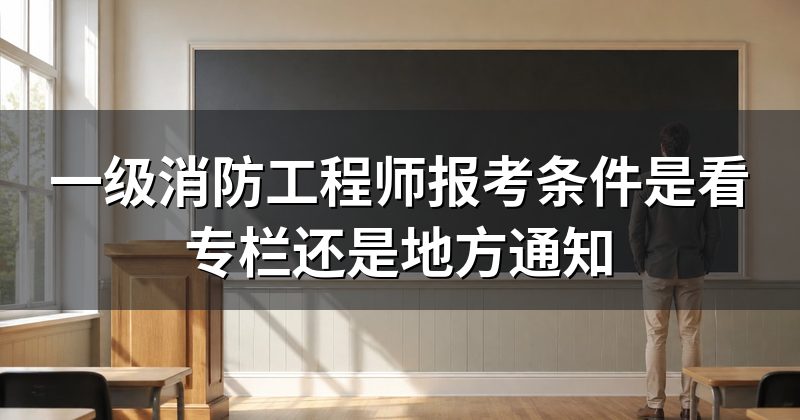 一级消防工程师报考条件是看专栏还是地方通知