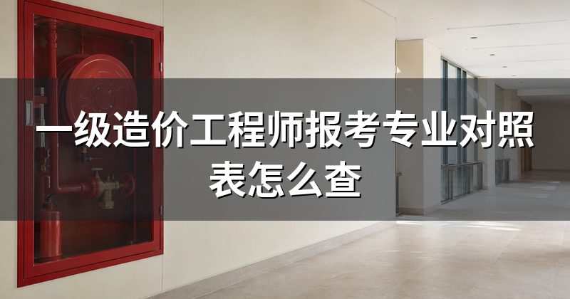 一级造价工程师报考专业对照表怎么查