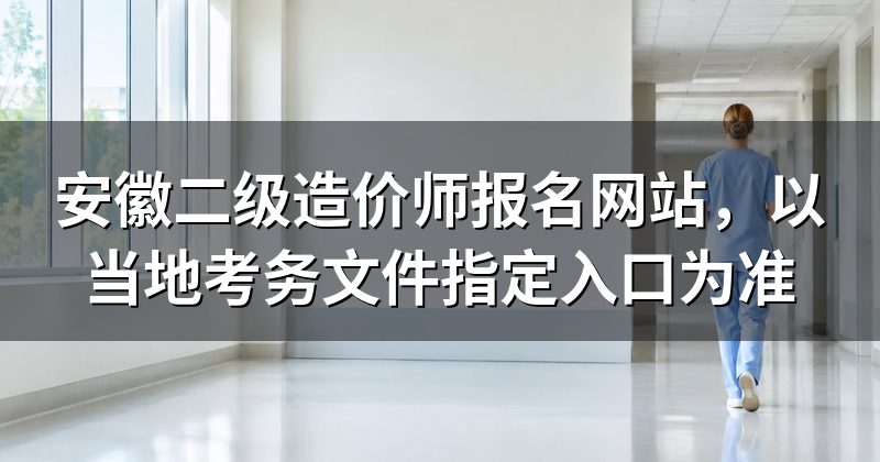 安徽二级造价师报名网站,以当地考务文件指定入口为准