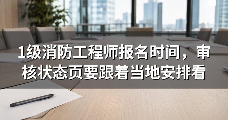 1级消防工程师报名时间,审核状态页要跟着当地安排看