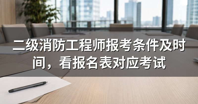 二级消防工程师报考条件及时间,看报名表对应考试