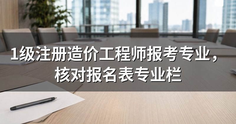 1级注册造价工程师报考专业,核对报名表专业栏
