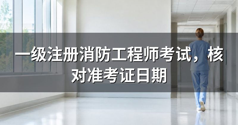 一级注册消防工程师考试,核对准考证日期