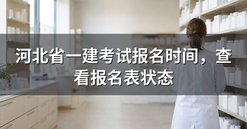 河北省一建考试报名时间,查看报名表状态