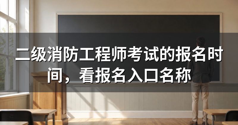 二级消防工程师考试的报名时间,看报名入口名称