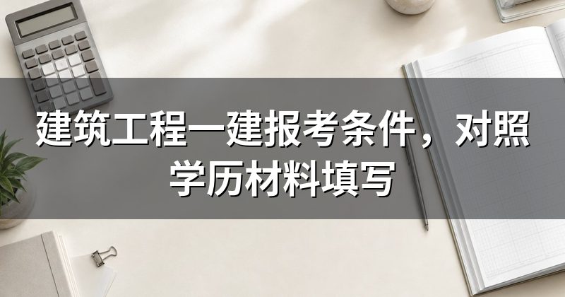 建筑工程一建报考条件,对照学历材料填写