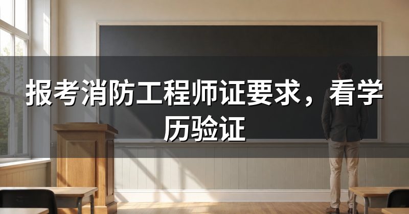 报考消防工程师证要求,看学历验证