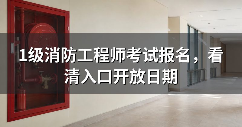 1级消防工程师考试报名,看清入口开放日期