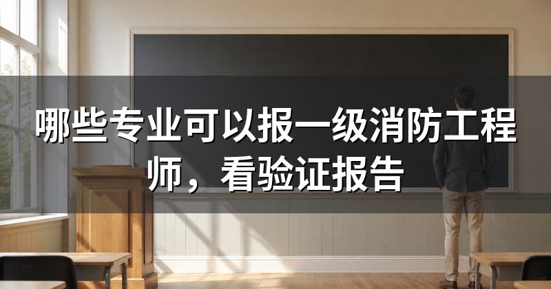 哪些专业可以报一级消防工程师,看验证报告
