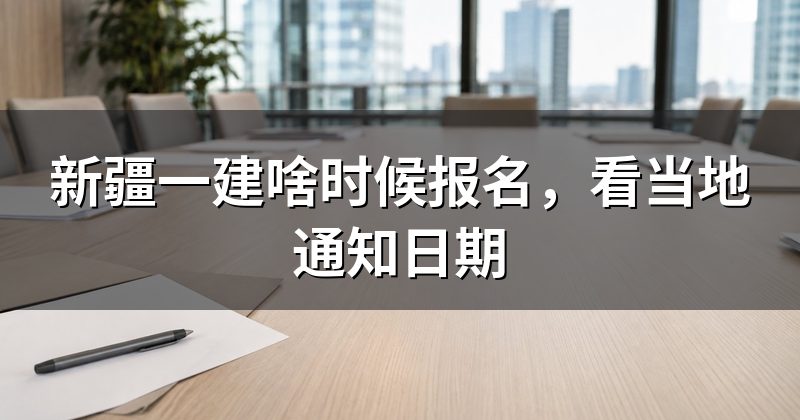 新疆一建啥时候报名,看当地通知日期