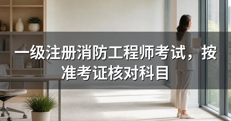 一级注册消防工程师考试，按准考证核对科目