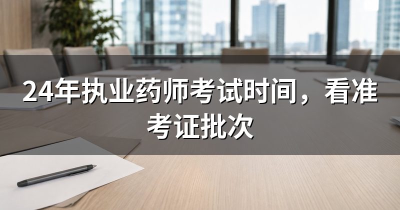 24年执业药师考试时间,看准考证批次