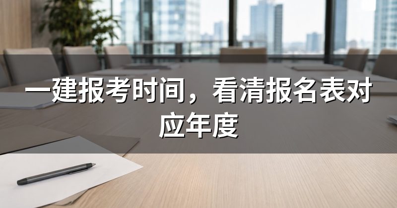 一建报考时间,看清报名表对应年度