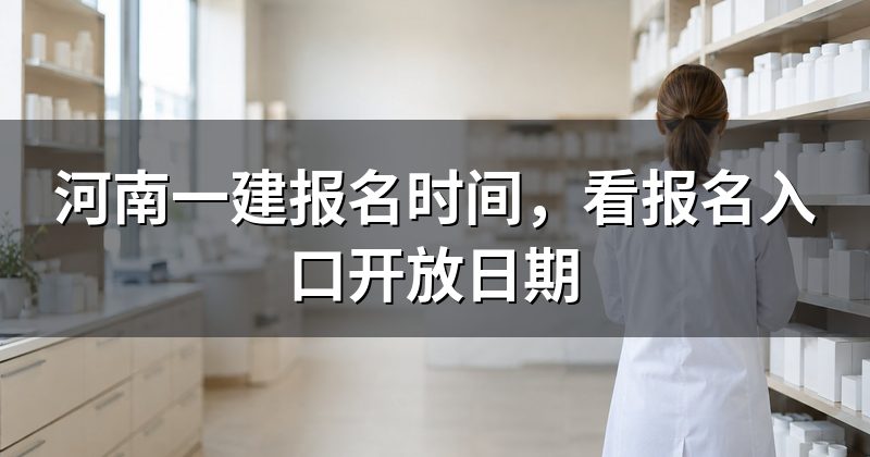 河南一建报名时间,看报名入口开放日期