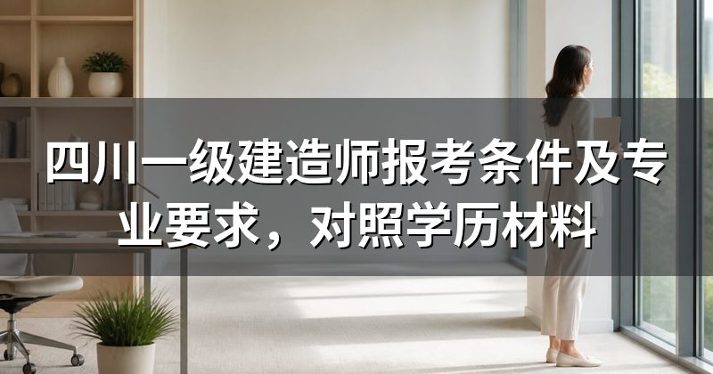 四川一级建造师报考条件及专业要求,对照学历材料
