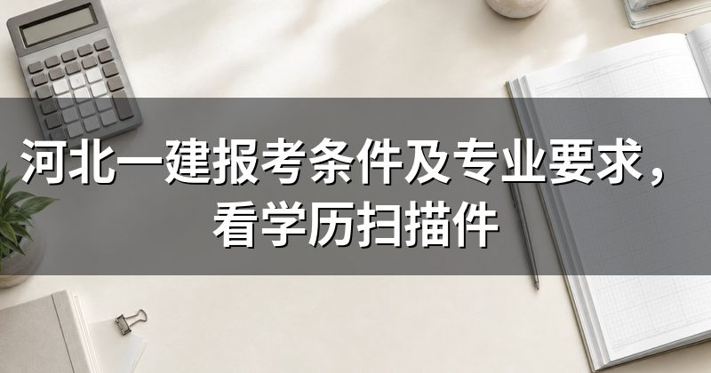 河北一建报考条件及专业要求，看学历扫描件