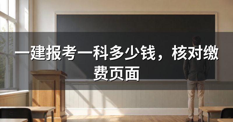 一建报考一科多少钱,核对缴费页面