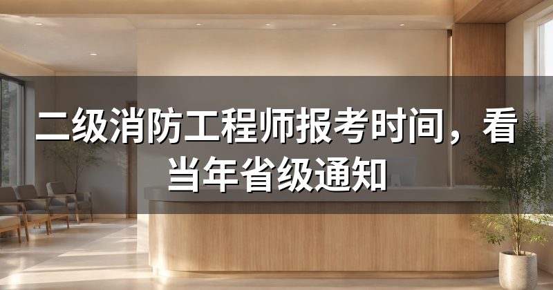 二级消防工程师报考时间,看当年省级通知