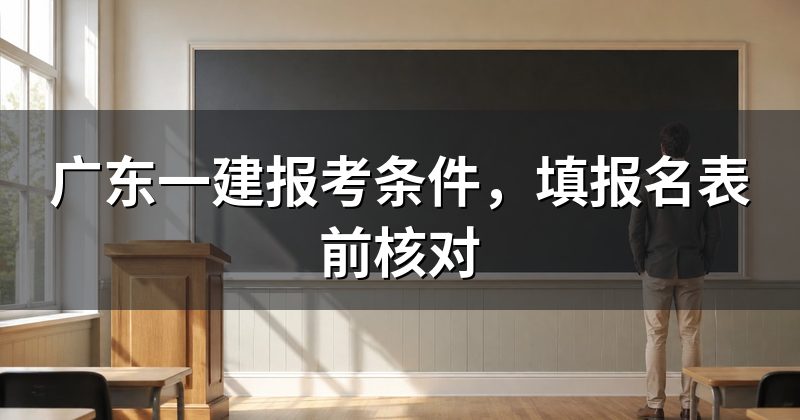 广东一建报考条件，填报名表前核对