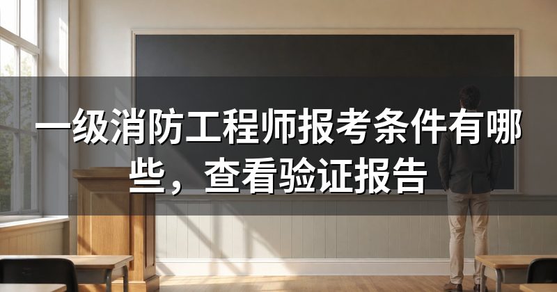一级消防工程师报考条件有哪些,查看验证报告