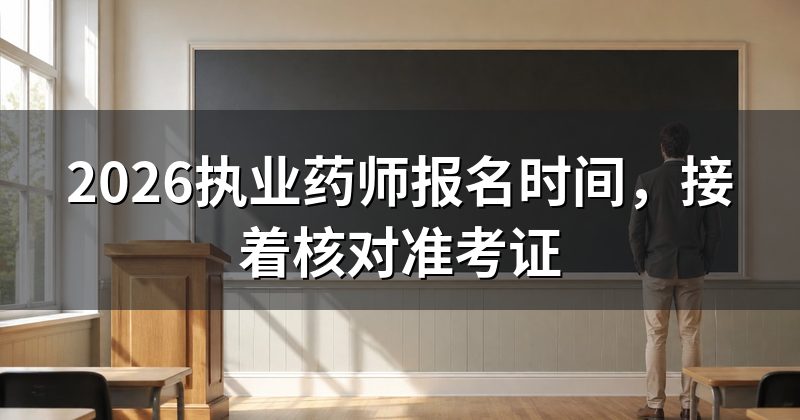 2026执业药师报名时间,接着核对准考证