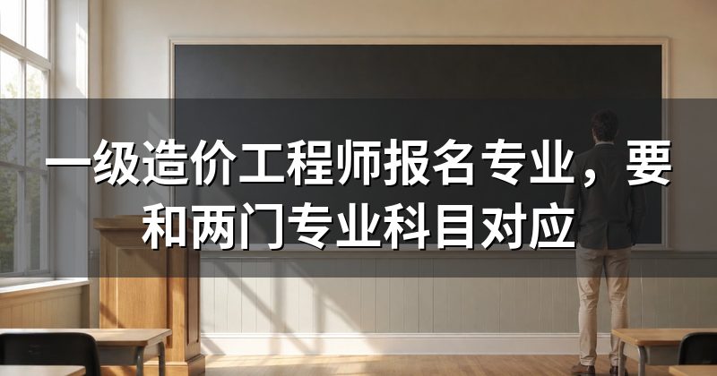 一级造价工程师报名专业,要和两门专业科目对应