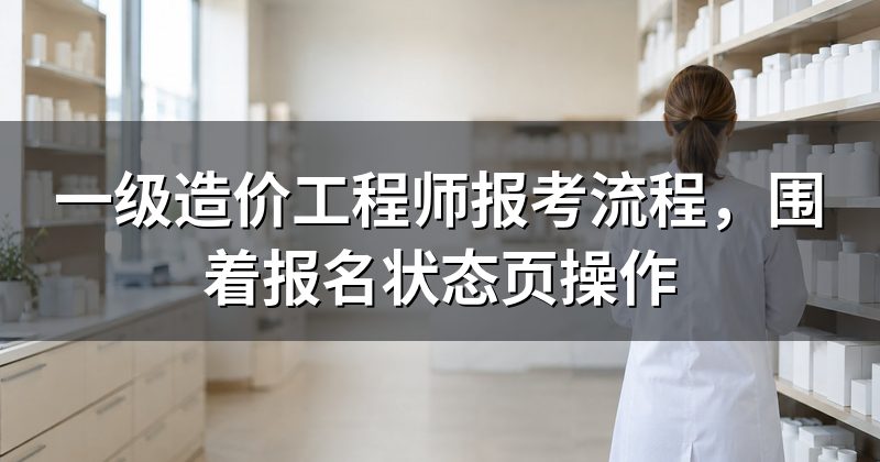 一级造价工程师报考流程，围着报名状态页操作