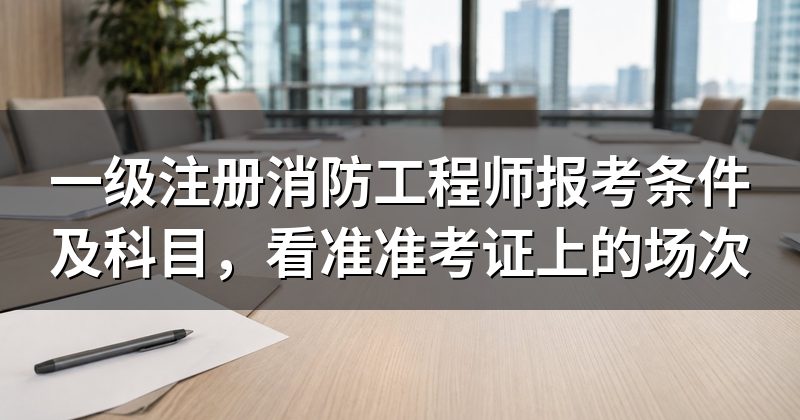 一级注册消防工程师报考条件及科目,看准准考证上的场次