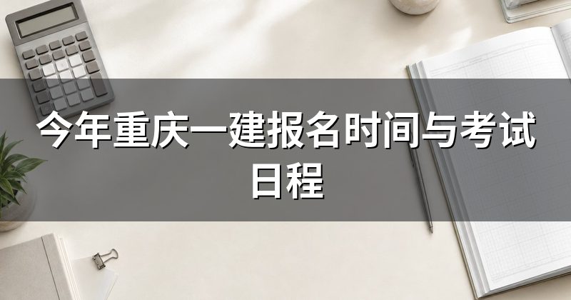 今年重庆一建报名时间与考试日程