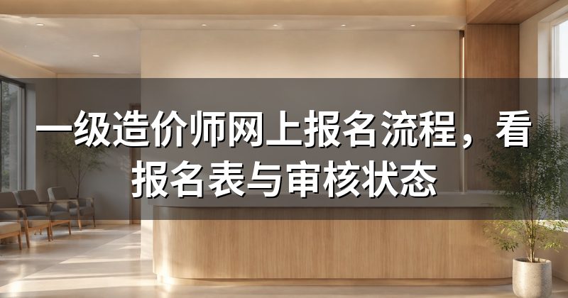 一级造价师网上报名流程,看报名表与审核状态