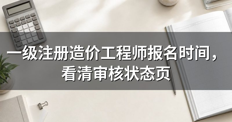 一级注册造价工程师报名时间，看清审核状态页