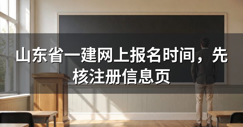 山东省一建网上报名时间,先核注册信息页