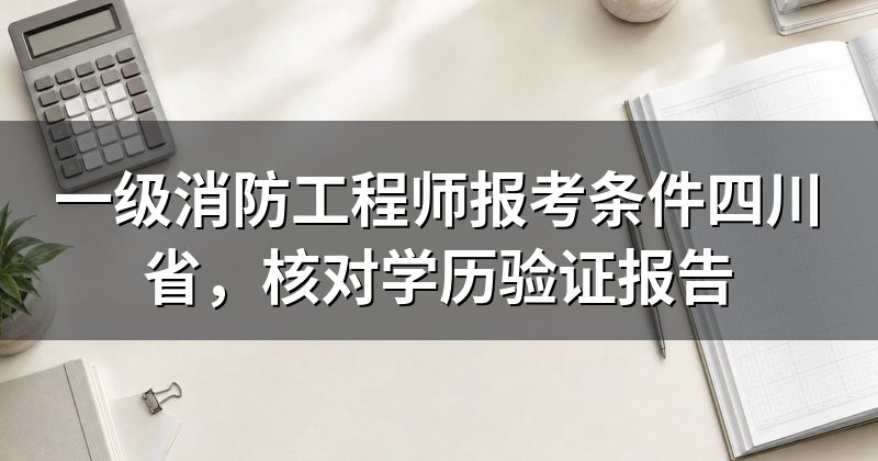 一级消防工程师报考条件四川省，核对学历验证报告