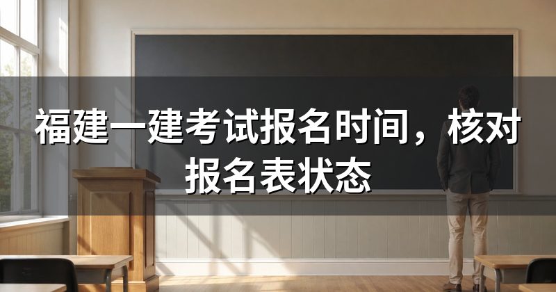 福建一建考试报名时间,核对报名表状态
