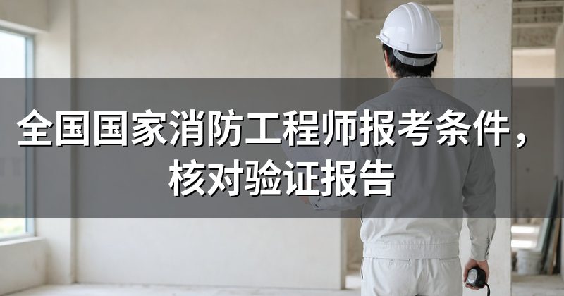 全国国家消防工程师报考条件,核对验证报告
