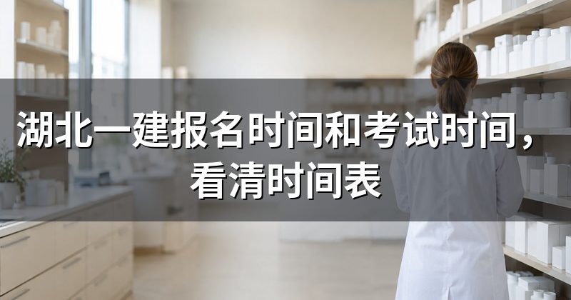 湖北一建报名时间和考试时间,看清时间表