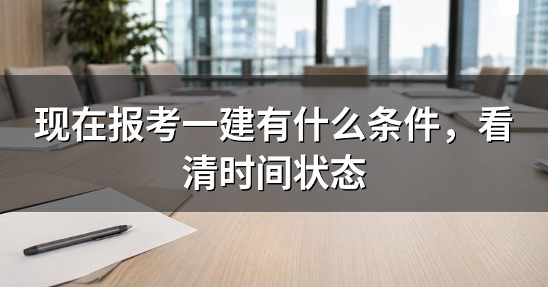 现在报考一建有什么条件，看清时间状态