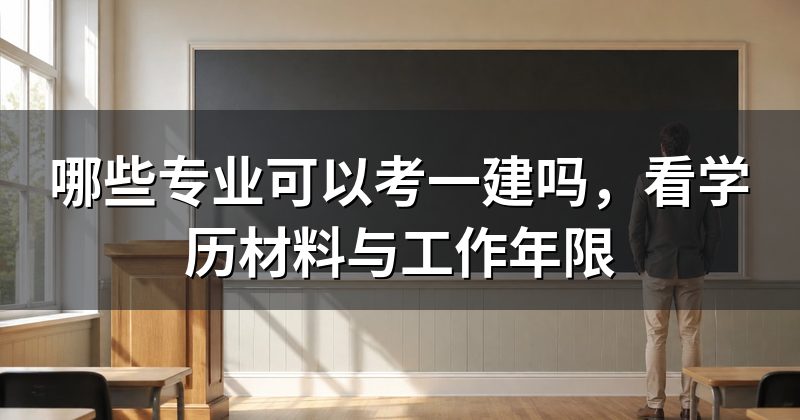 哪些专业可以考一建吗,看学历材料与工作年限