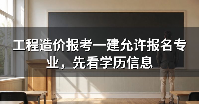 工程造价报考一建允许报名专业,先看学历信息