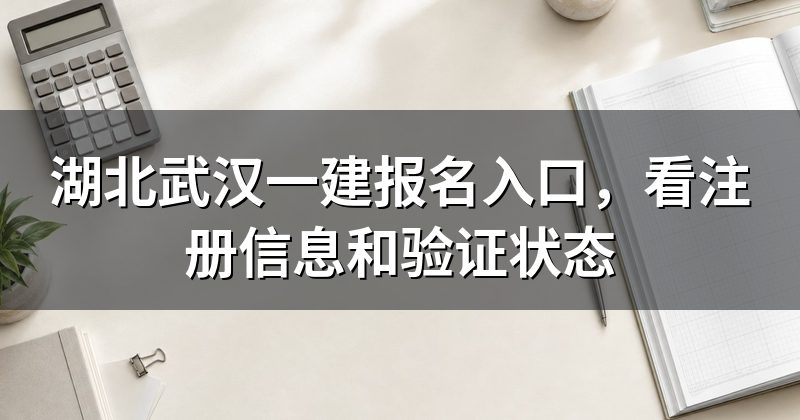 湖北武汉一建报名入口，看注册信息和验证状态